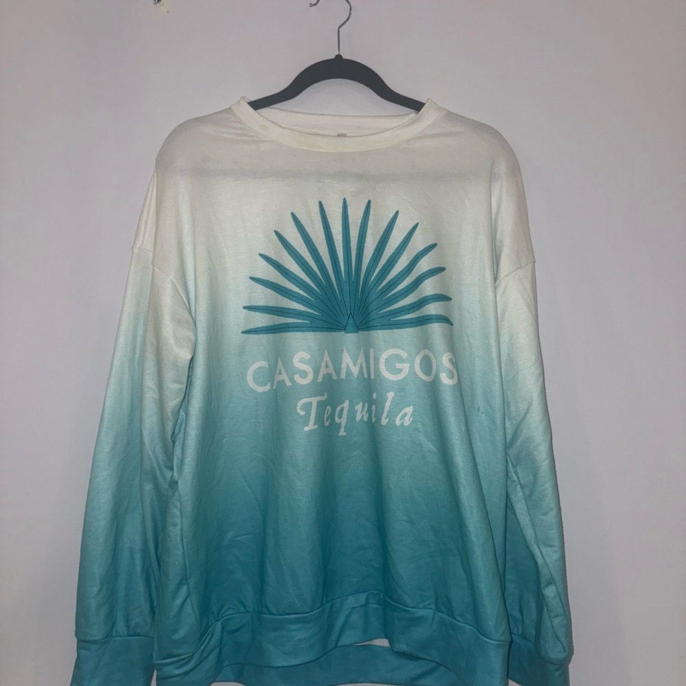 Tequila Blue and White Women's Sweater